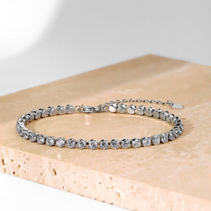 [Kismet Jewels ]Dazzling Sparkling Round Cut Daily Bracelet