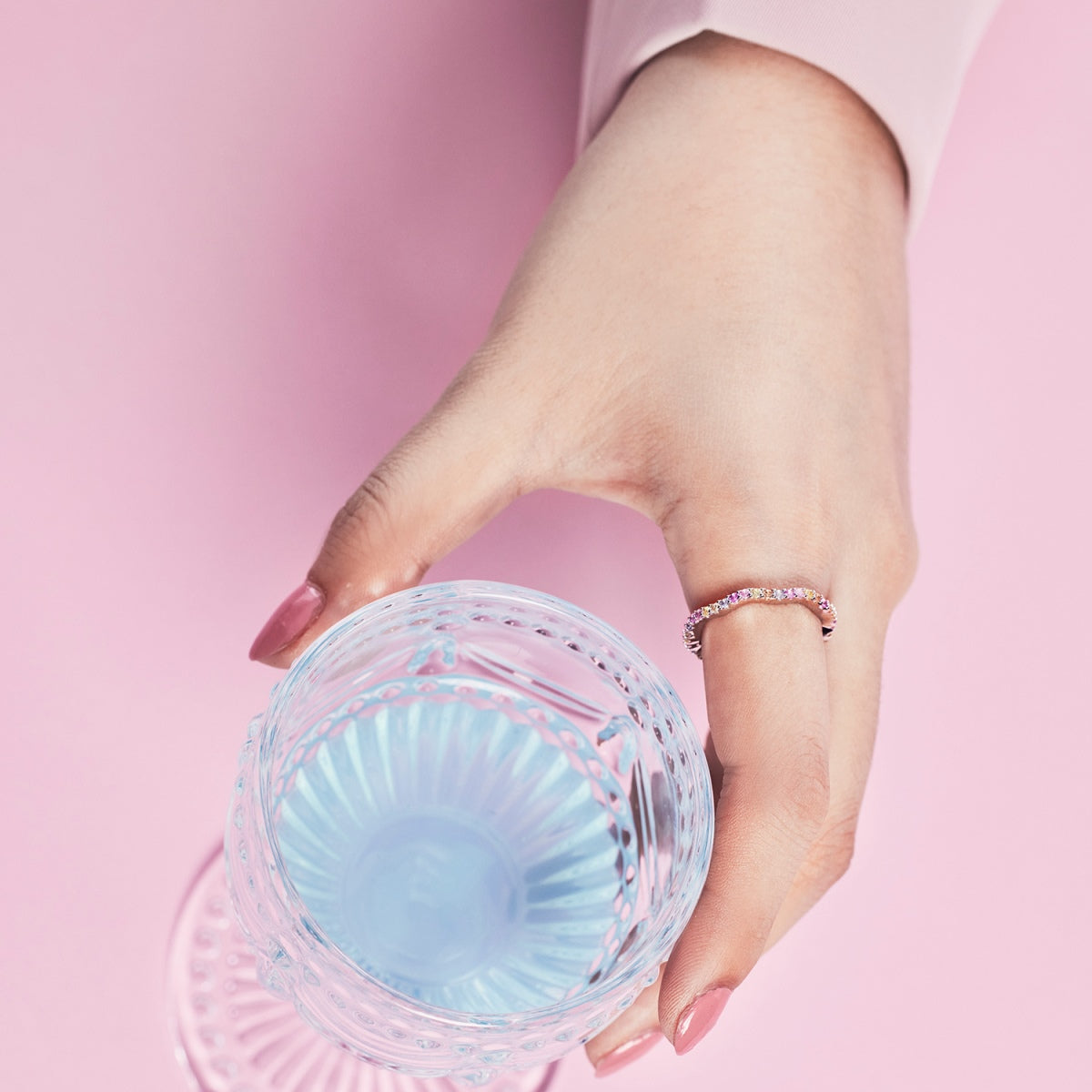 [Kismet Jewels ]Dainty Colorful Round Cut Party Ring