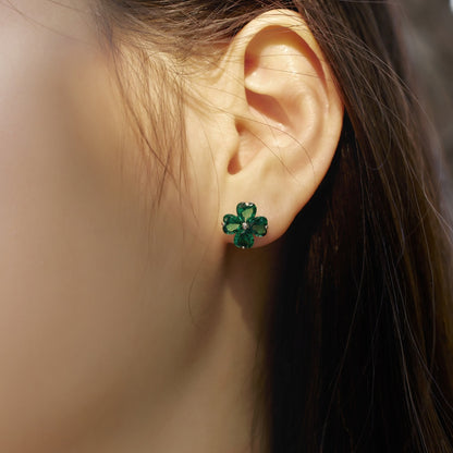 [Kismet Jewels ]Four-Leaf Clover Ball Earrings