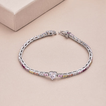 [Kismet Jewels ]Delicate Romantic Heart Shape Lover Bracelet