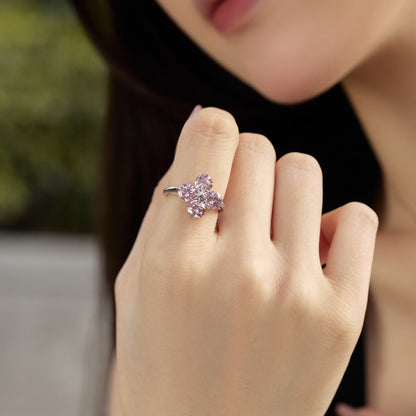 [Kismet Jewels ]Four-Leaf Clover Eight-Pointed Star Ring