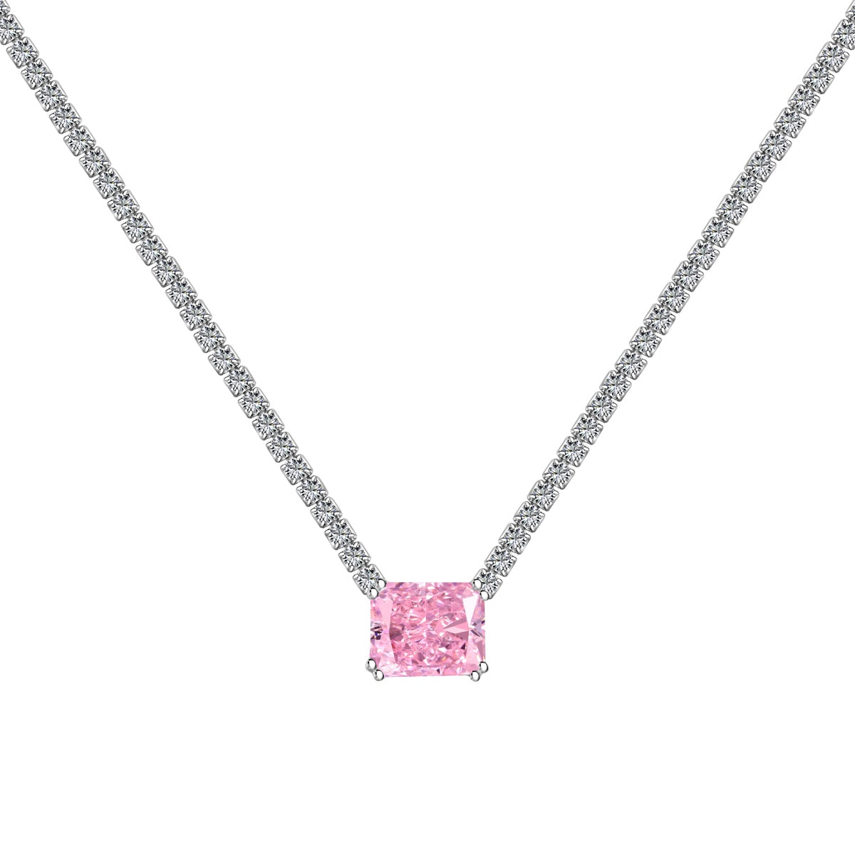 [Kismet Jewels ]4.0 Carat Elegant Radiant Cut Necklace