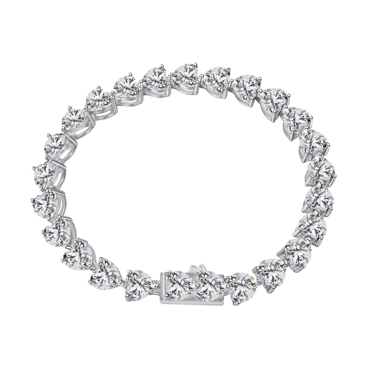 [Kismet Jewels ]0.75 Carat Elegant Romantic Heart Shape Lover Bracelet