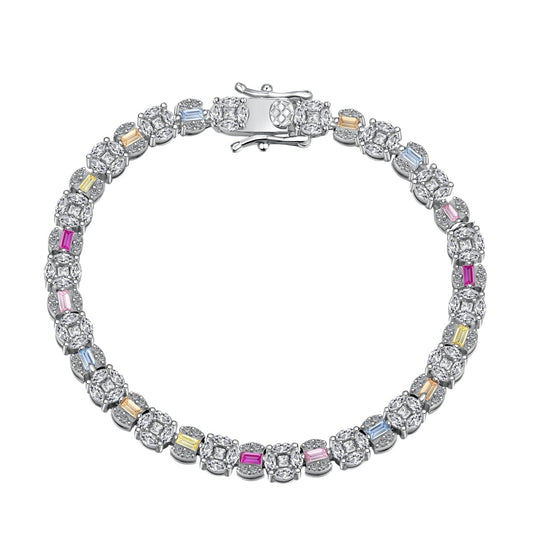 [Kismet Jewels ]Dazzling Radiant Multi Cut Daily Bracelet