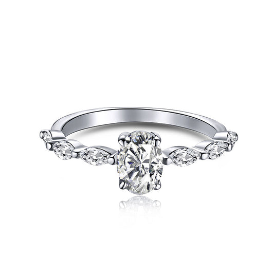 [Kismet Jewels ]0.75 Carat Luxurious Vibrant Elongated Cushion Cut Daily Ring