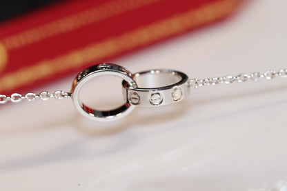 [Kismet Jewels ]LOVE NECKLACE PINK GOLD AND SILVER