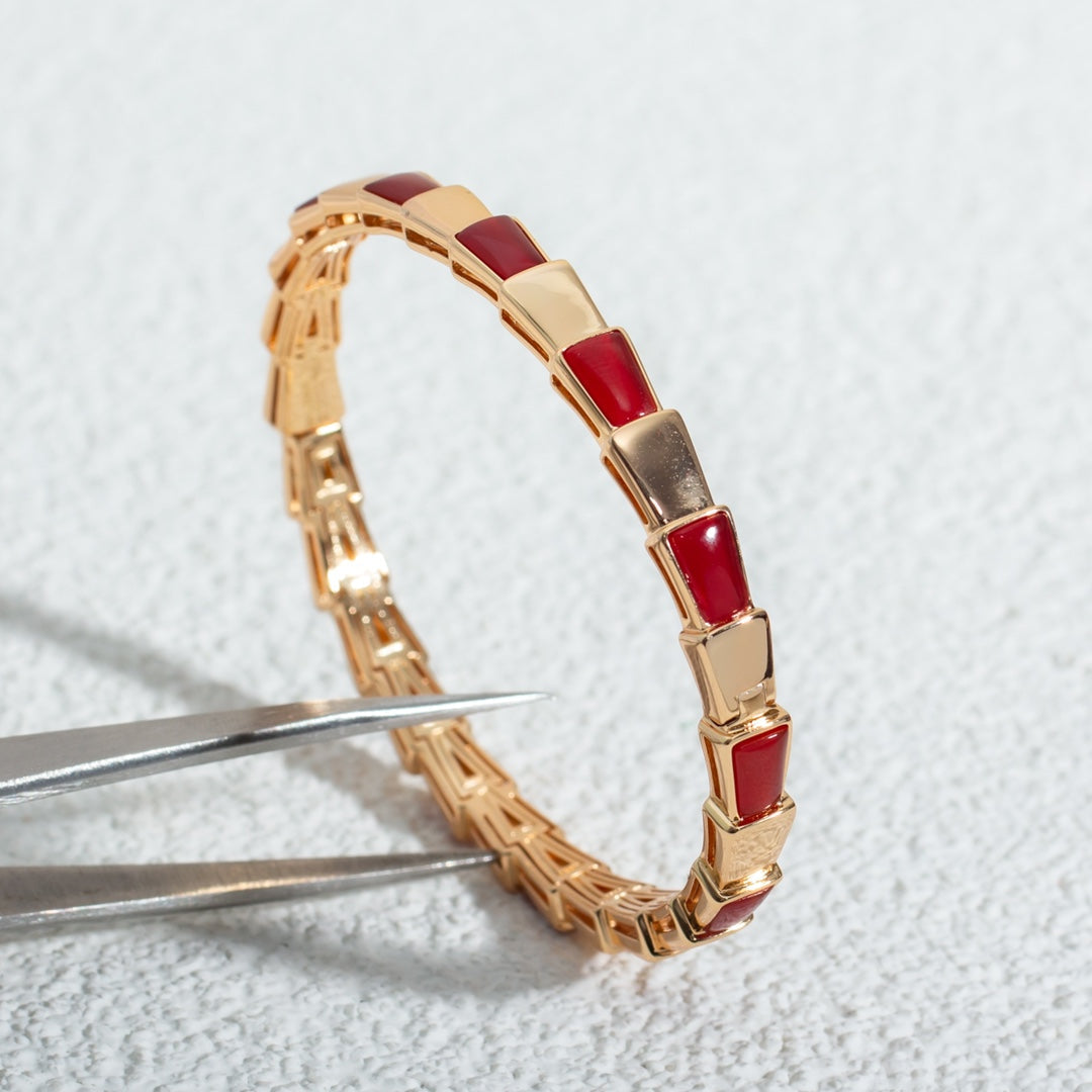 [Kismet Jewels ]SERPENTI BRACELET PINK GOLD RUBELLITE