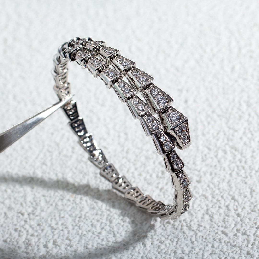 [Kismet Jewels ]SERPENTI BRACELET 6MM SILVER DIAMOND