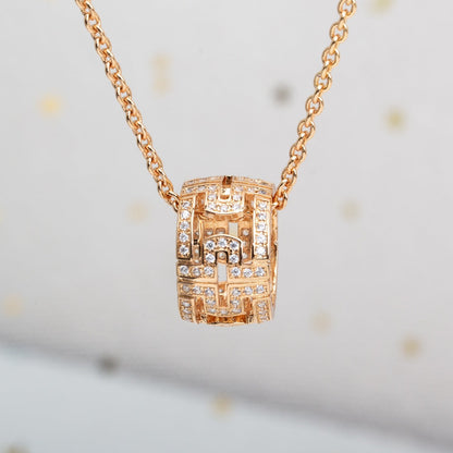[Kismet Jewels ]PARENTESI NECKLACE PINK GOLD DIAMOND