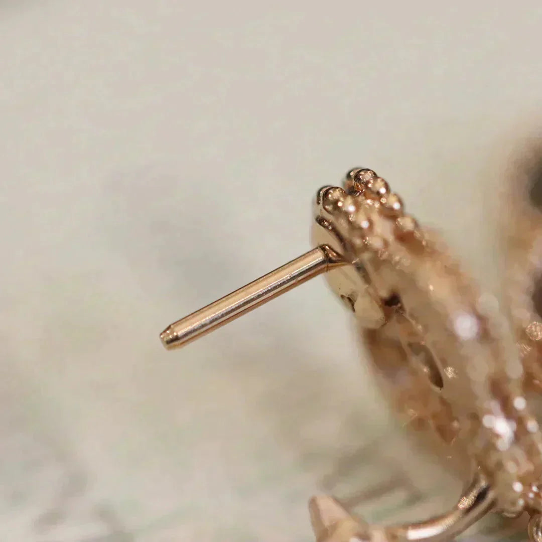 [Kismet Jewels ]CLOVER MEDIUM 1 MOTIFS FUll DIAMOND EARRINGS