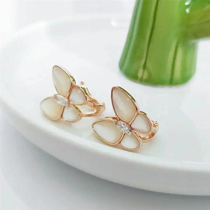 [Kismet Jewels ]BUTTERFLY MOP DIAMOND EARRINGS
