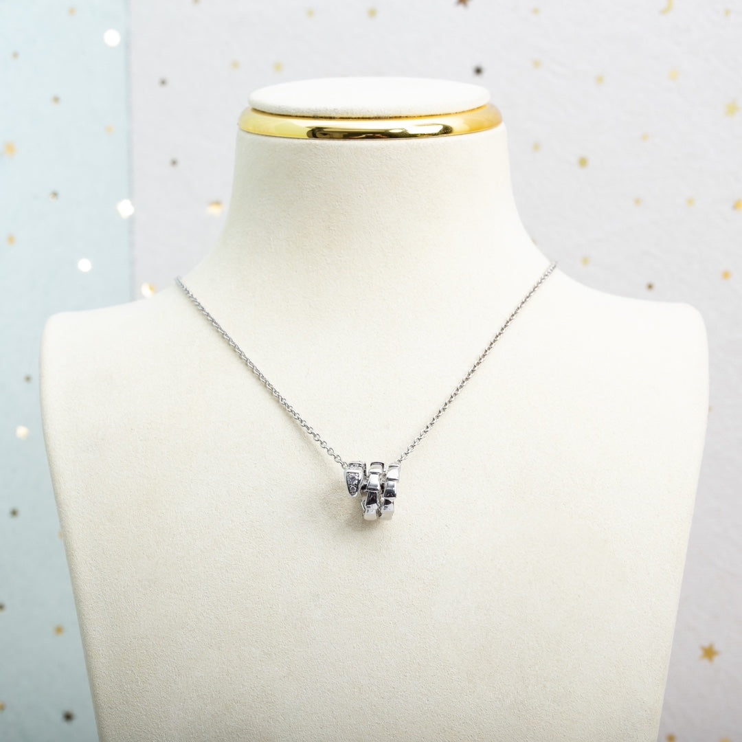 [Kismet Jewels ]SERPENTI SILVER NECKLACE DIAMOND