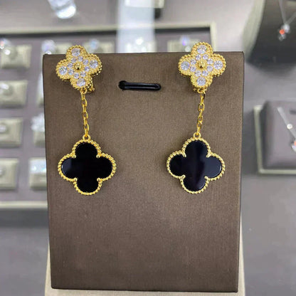 [Kismet Jewels ]CLOVER  2 MOTIFS  DIAMOND  EARRINGS (MULTIPLE CHOICESç´