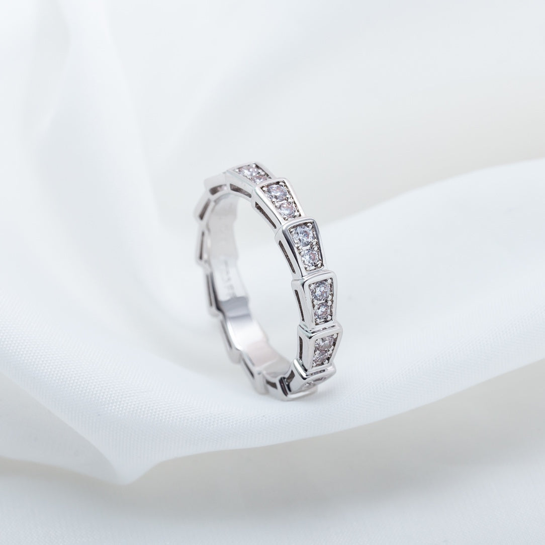 [Kismet Jewels ]SERPENTI RING SILVER DIAMOND PAVED 3MM