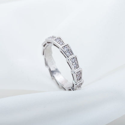 [Kismet Jewels ]SERPENTI RING SILVER DIAMOND PAVED 3MM