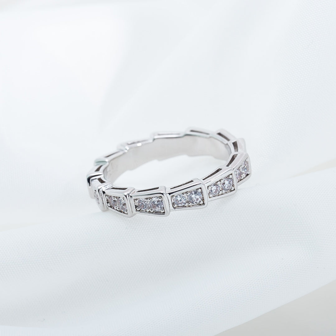 [Kismet Jewels ]SERPENTI RING SILVER DIAMOND PAVED 3MM