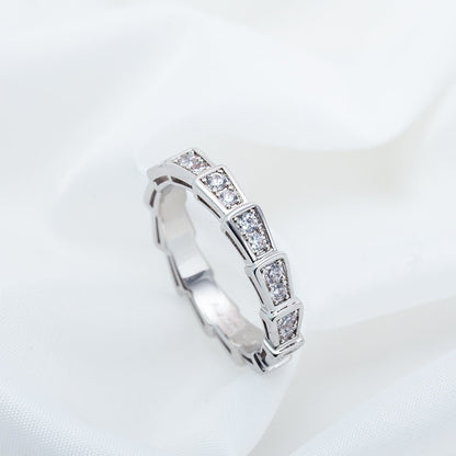 [Kismet Jewels ]SERPENTI RING SILVER DIAMOND PAVED 3MM