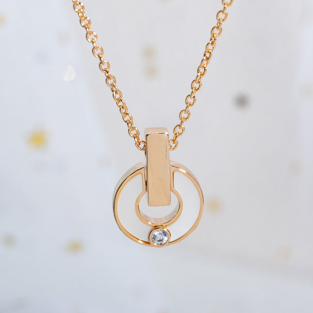 [Kismet Jewels ]GARI NECKLACE PINK GOLD MOP