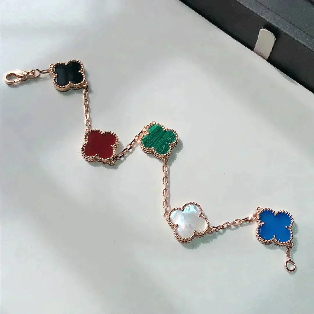 [Kismet Jewels ]CLOVER 5 MOTIFS MULTICOLOR  BRACELET