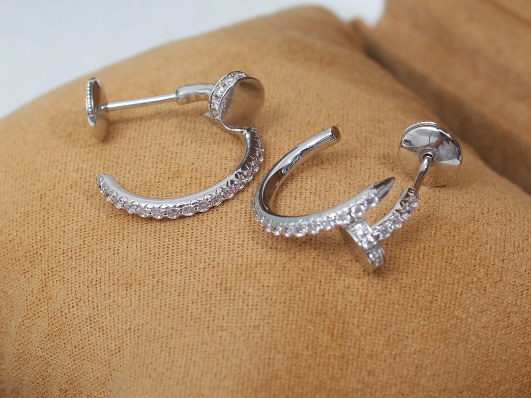 [Kismet Jewels ]JUSTE EARRINGS 12.75MM SILVER DIAMOND