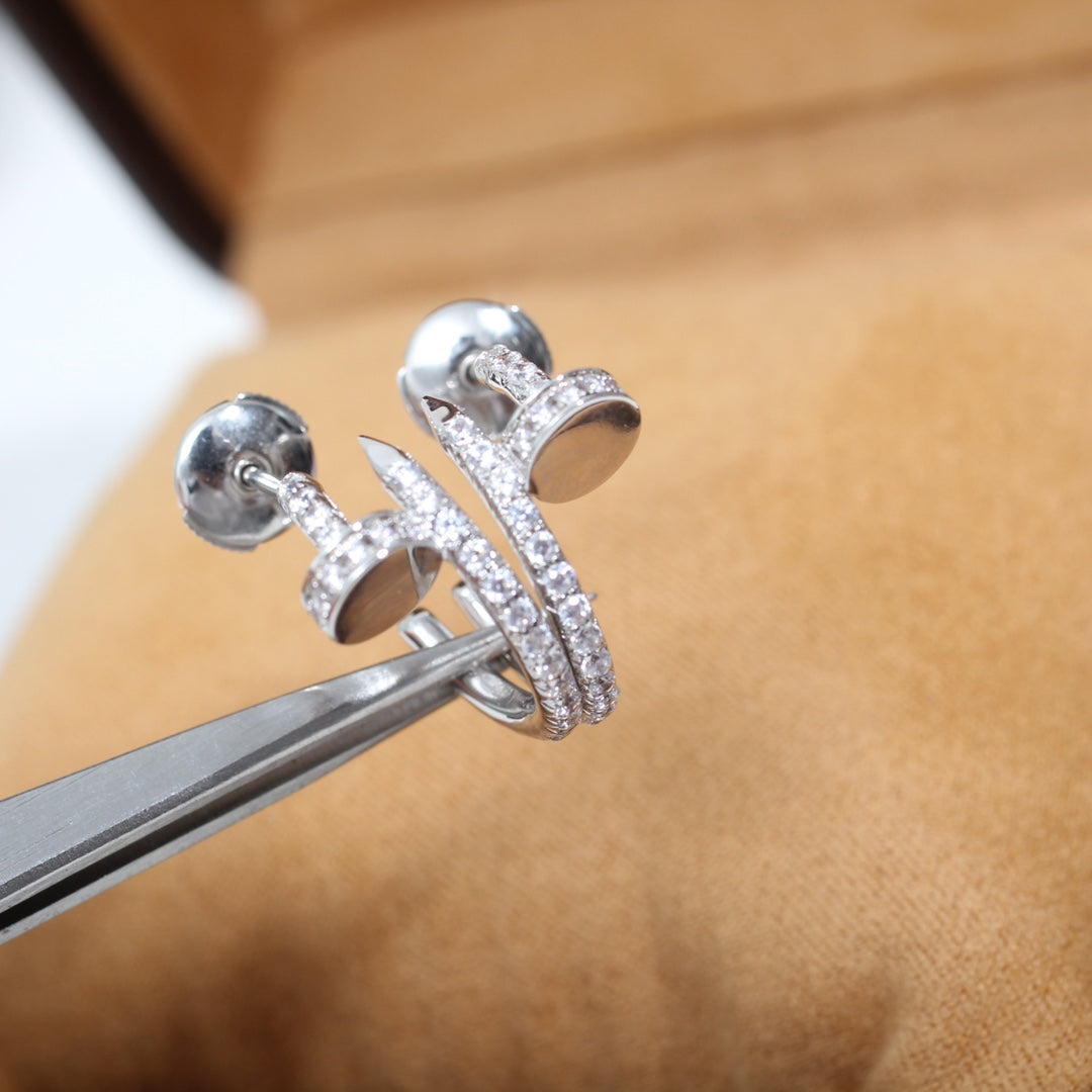 [Kismet Jewels ]JUSTE EARRINGS 12.75MM SILVER DIAMOND