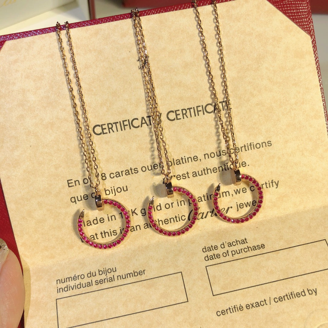 [Kismet Jewels ]JUSTE NECKLACE GOLD RED DIAMONDS