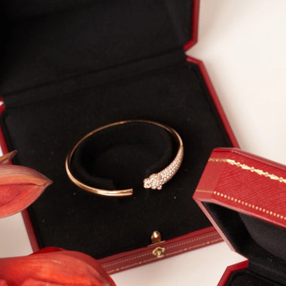 [Kismet Jewels ]PANTHERE ROSE GOLD DIAMOND OPEN BRACELET