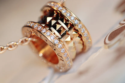 [Kismet Jewels ]ZERO 1 ROCK PEDANT PINK GOLD NECKLACE