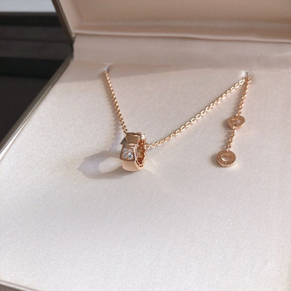 [Kismet Jewels ]SERPENTI PEDANT DIAMOND PINK GOLD NECKLACE