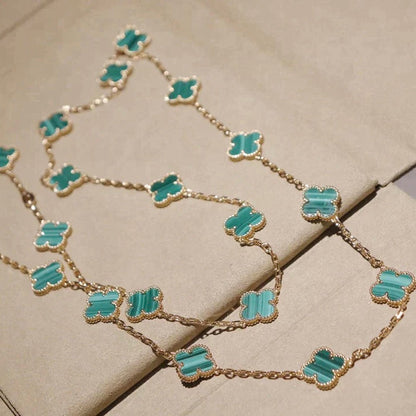 [Kismet Jewels ]CLOVER 20 MOTIFS MALACHITE GOLD