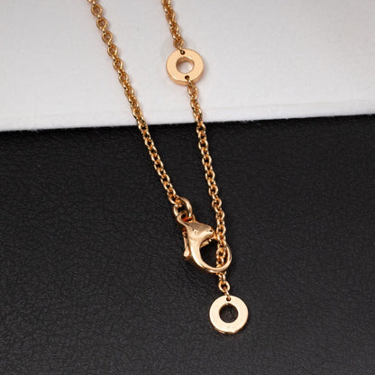 [Kismet Jewels ]ZERO 1 WHITE CERAMIC PINK GOLD DIAMOND NECKLACE