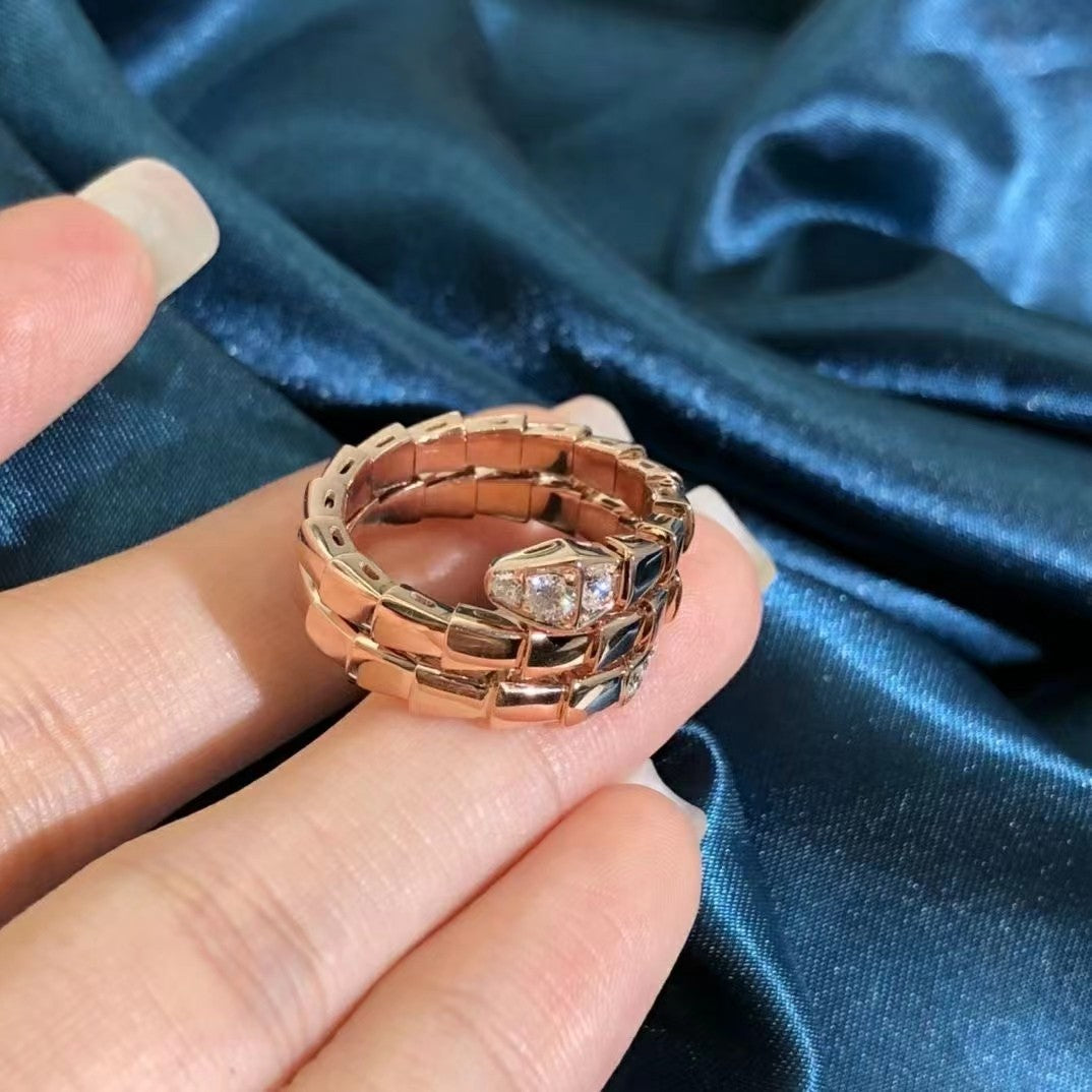 [Kismet Jewels ]SERPENTS DOUBLE ROW DIAMOND RING