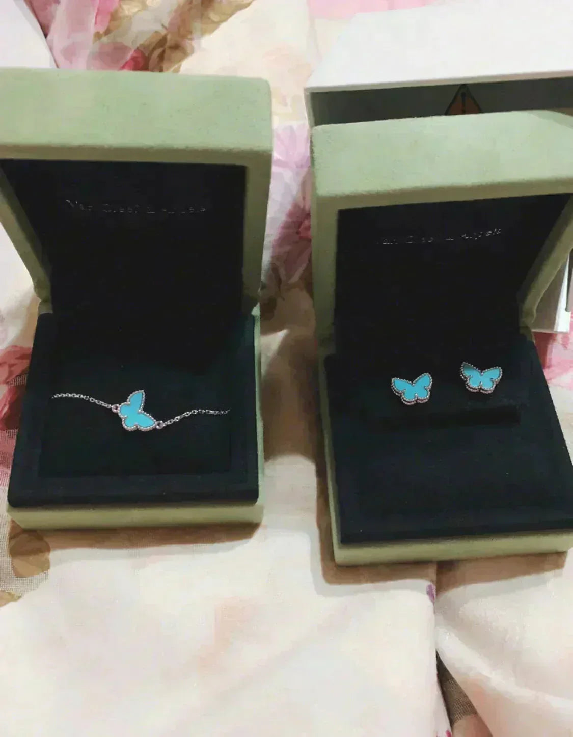 [Kismet Jewels ]BUTTERFLY TURQUOISE EARRINGS SILVER