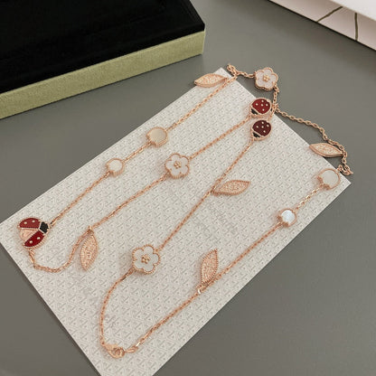 [Kismet Jewels ]LUCKY SPRING 15 MOTIFS ROSE GOLD NECKLACE