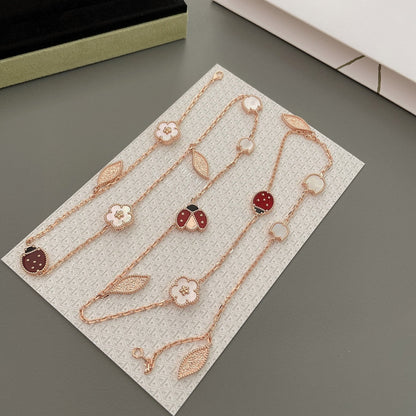 [Kismet Jewels ]LUCKY SPRING 15 MOTIFS ROSE GOLD NECKLACE