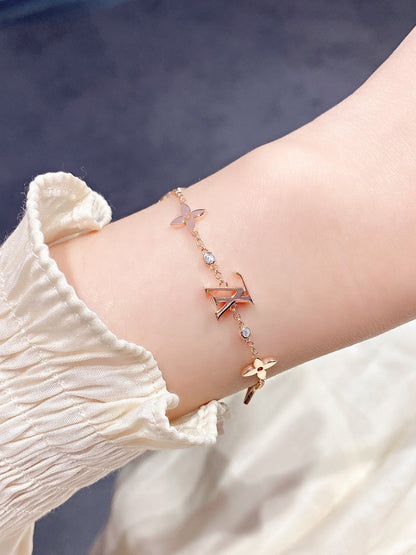 [Kismet Jewels ]STAR AND SUN 7 MOTIFS GOLD BRACELET