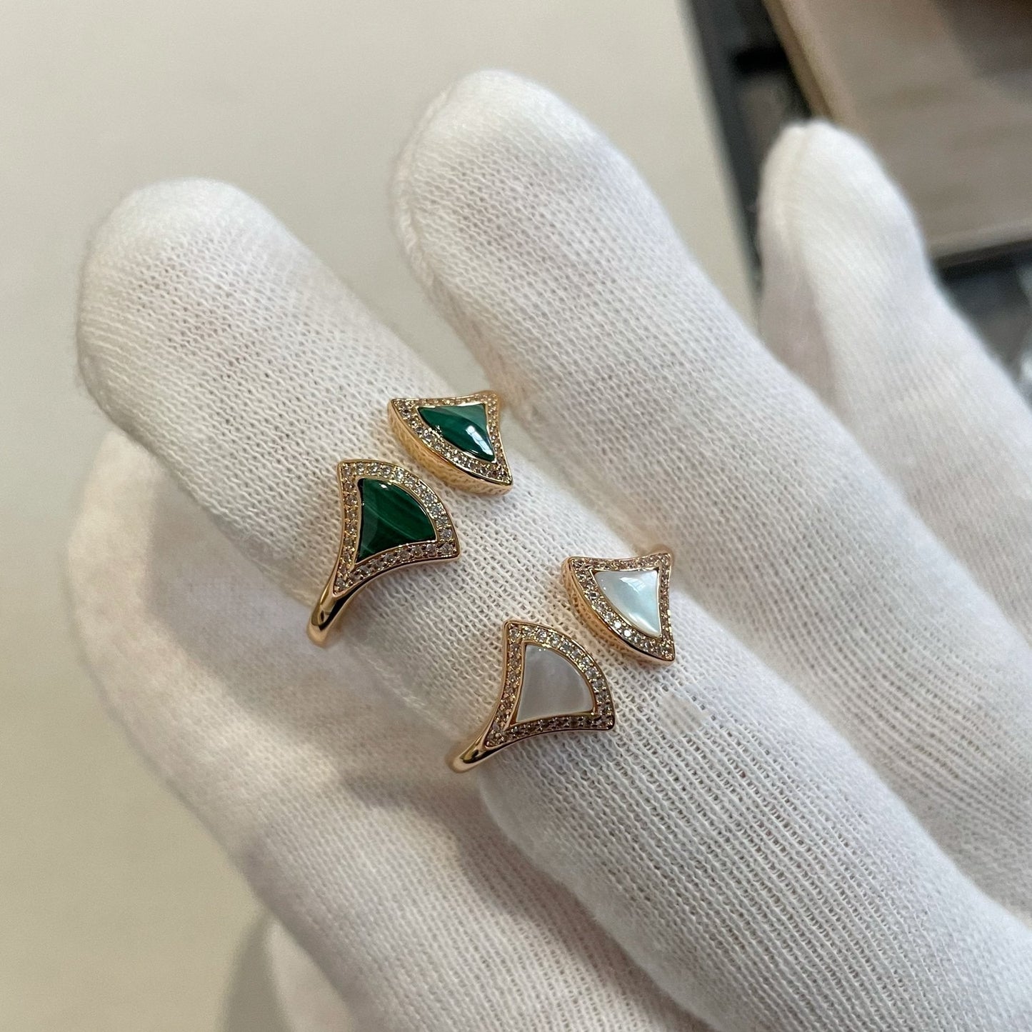 [Kismet Jewels ]DREAM MOP DIAMOND OPEN RING