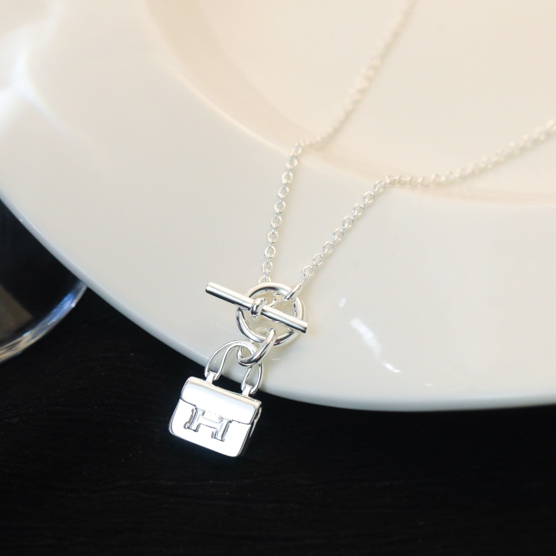 [Kismet Jewels ]POP H PEDANT SILVER NECKLACE