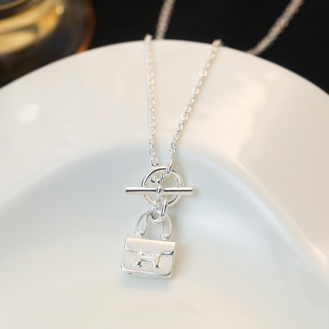 [Kismet Jewels ]POP H PEDANT SILVER NECKLACE