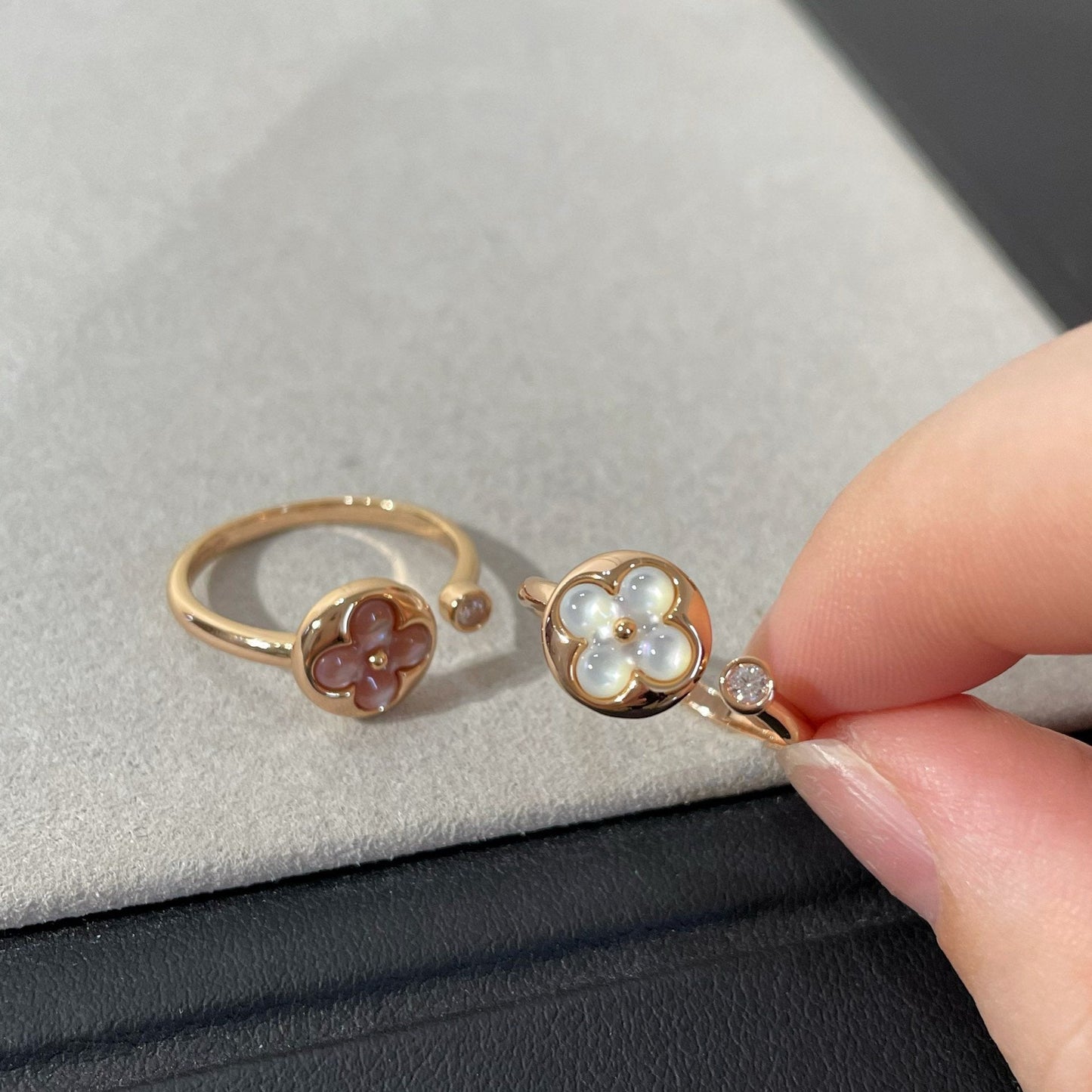 [Kismet Jewels ]SUN 1 DIAMOND PINK MOP RING