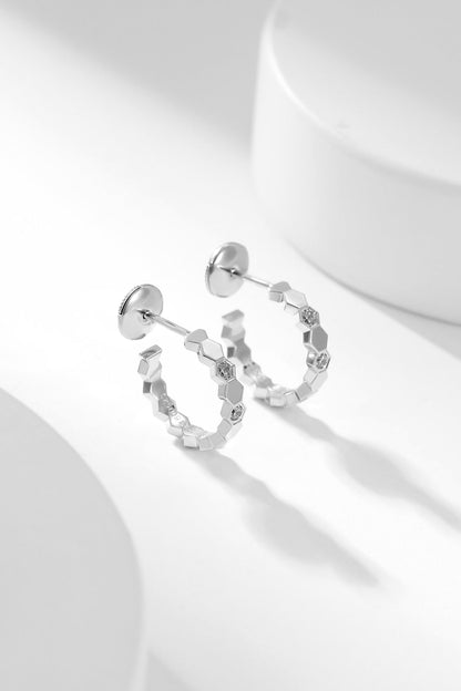[Kismet Jewels ]BEE LOVE DIAMOND HOOP EARRINGS