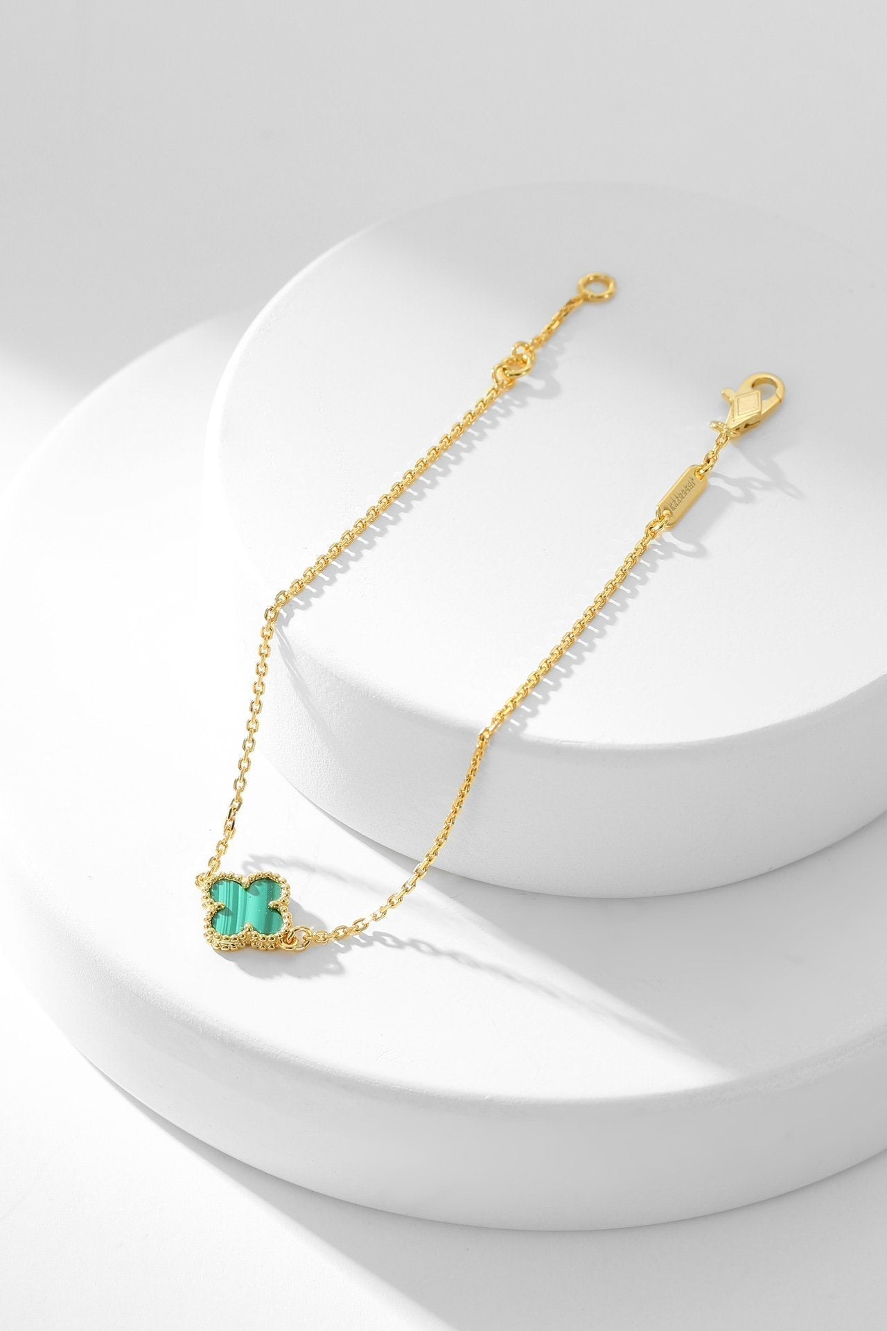 [Kismet Jewels ]CLOVER BRACELET MALACHITE 1 MOTIF