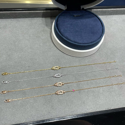 [Kismet Jewels ]FORCE 10 DIAMOND CHAIN LINK PINK GOLD BRACELET