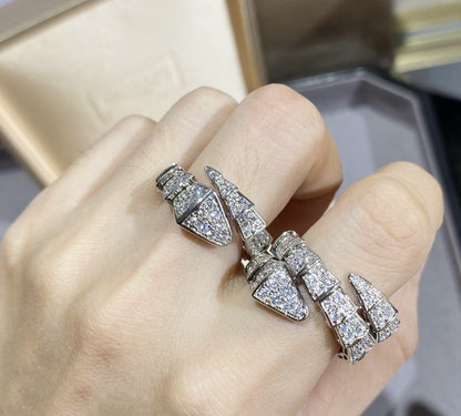[Kismet Jewels ]SERPENTI LARGE RING SILVER DIAMOND PAVED
