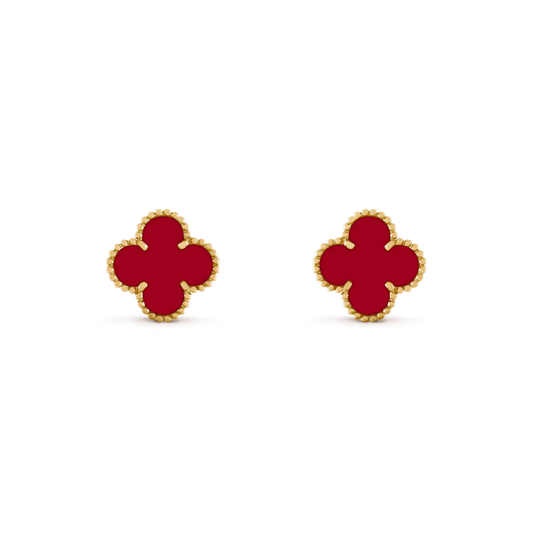 [Kismet Jewels ]CLOVER MEDIUM 1 MOTIFS CARNELIAN  EARRINGS