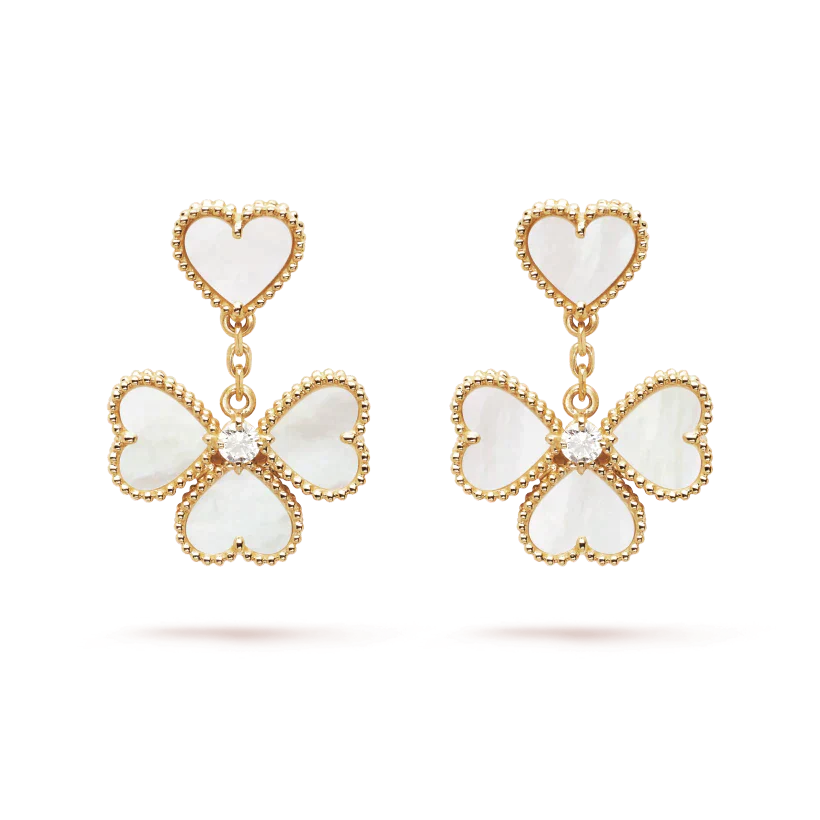 [Kismet Jewels ]CLOVER SWEET WHITE MOP EARRINGS