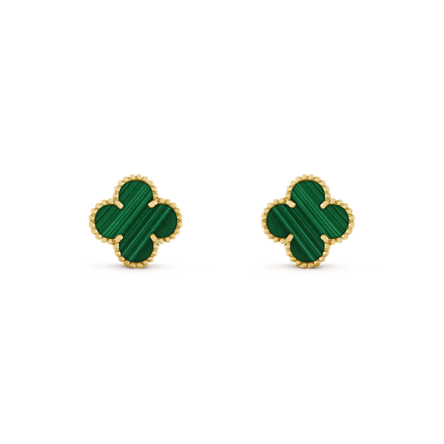 [Kismet Jewels ]CLOVER MEDIUM 1 MOTIFS MALACHITE  EARRINGS