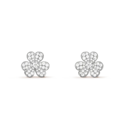[Kismet Jewels ]CLOVER COMOS DIAMOND EARRINGS SILVER
