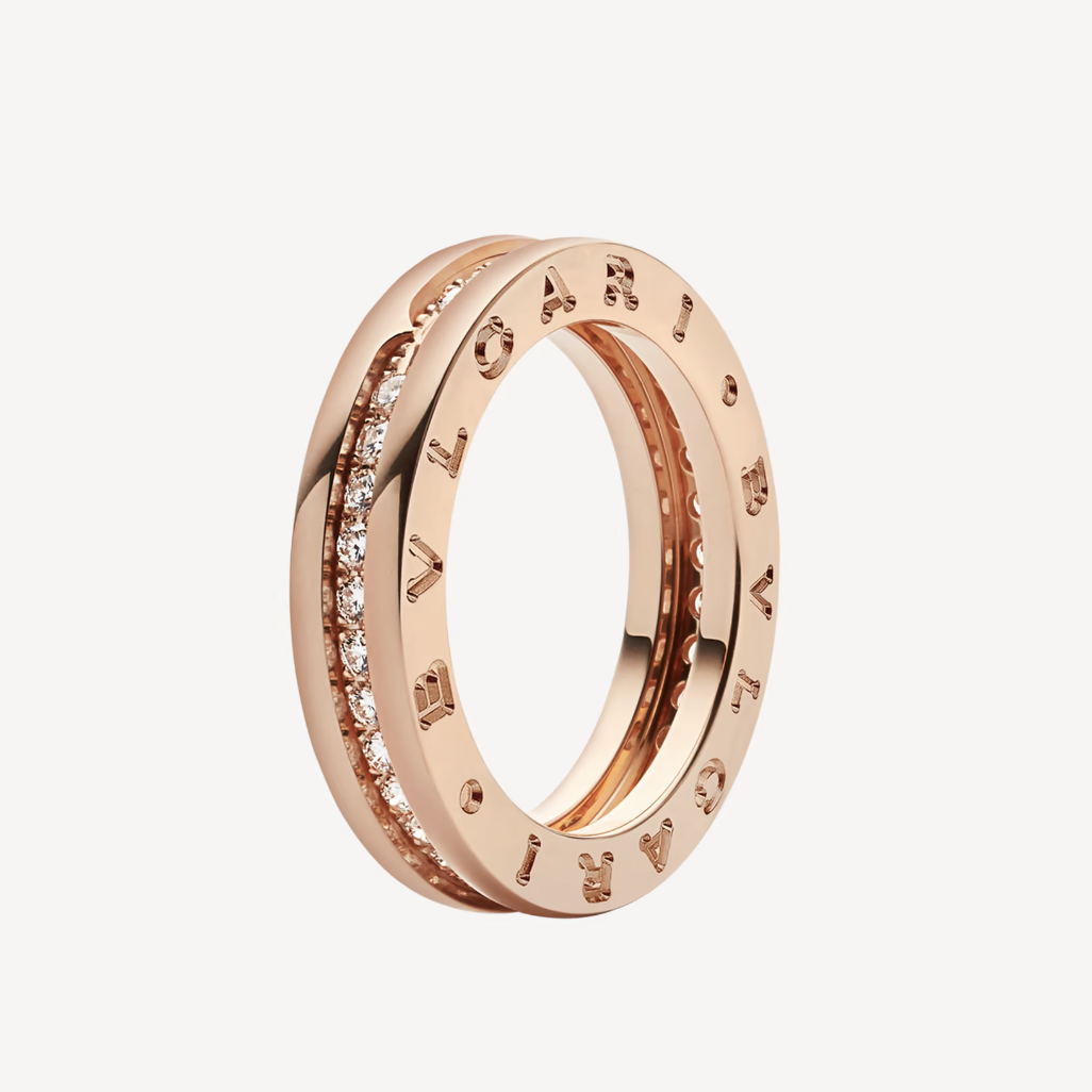 [Kismet Jewels ]ZERO 1 ONE-BAND PAVED DIAMONDS ON THE SPIRAL RING
