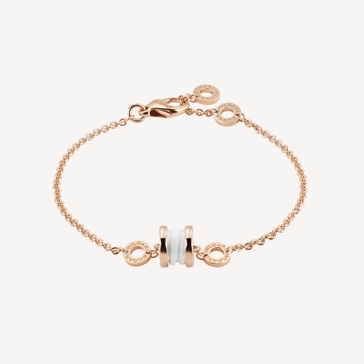 [Kismet Jewels ]ZERO 1 SOFT PINK GOLD AND WHITE CERAMIC BRACELET